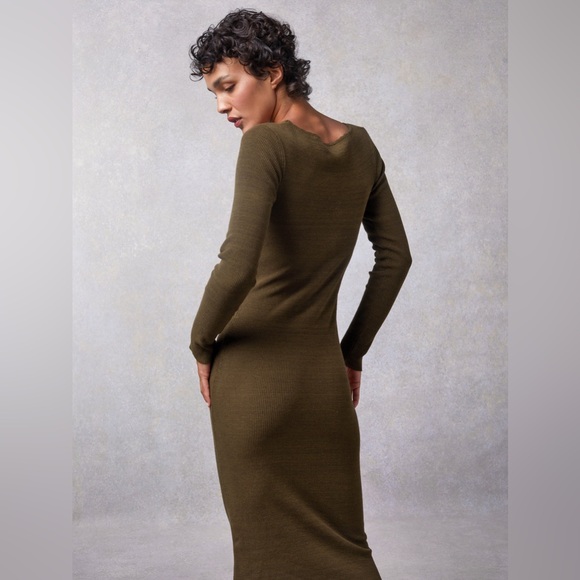 Rouje Olive Long Sleeve Dress - Picture 5 of 10